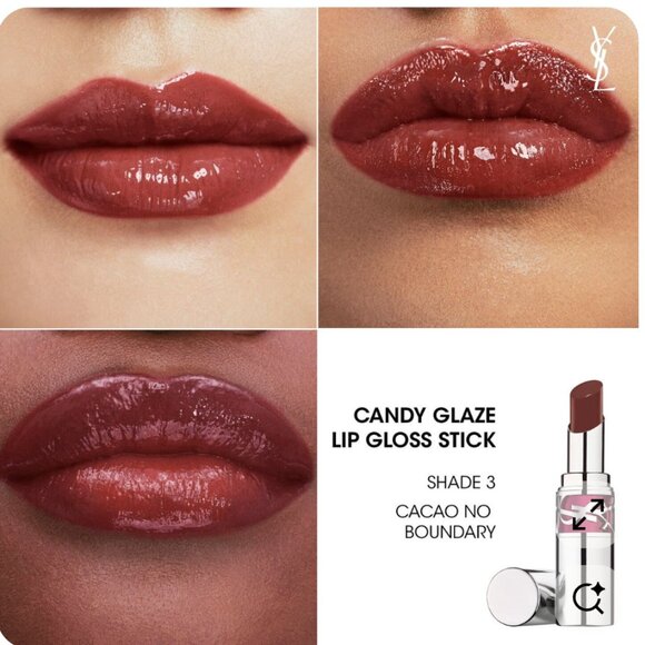 NWT YSL Candy Glaze Lip Gloss Stick - Cacao No Boundary - Picture 3 of 16